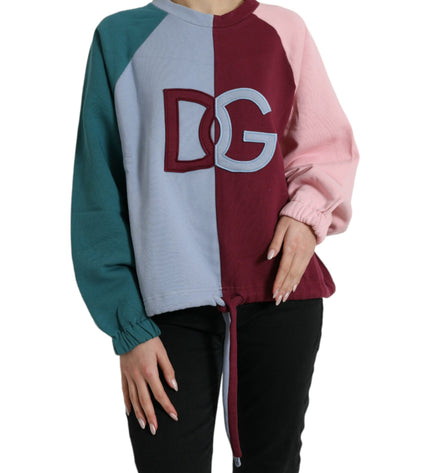 Dolce & Gabbana Multicolor Cotton Crew Neck Sweater