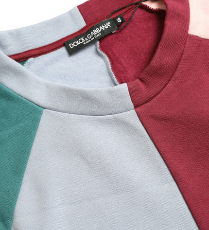 Dolce & Gabbana Multicolor Cotton Crew Neck Sweater