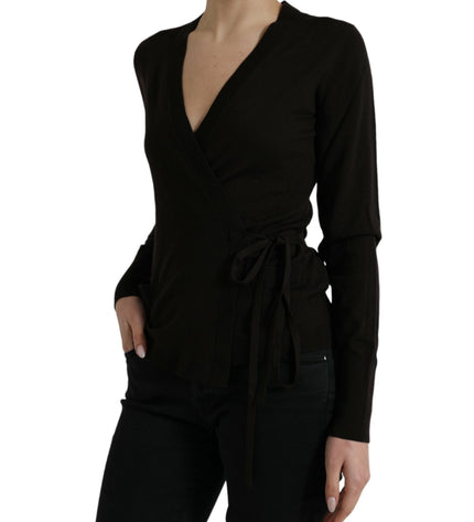 Dolce & Gabbana Elegant Black Virgin Wool Cardigan