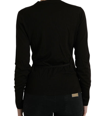 Dolce & Gabbana Elegant Black Virgin Wool Cardigan