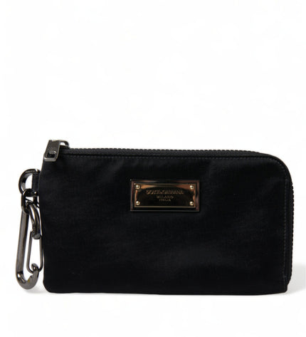 Dolce & Gabbana Chic Nylon-Leather Designer Pouch