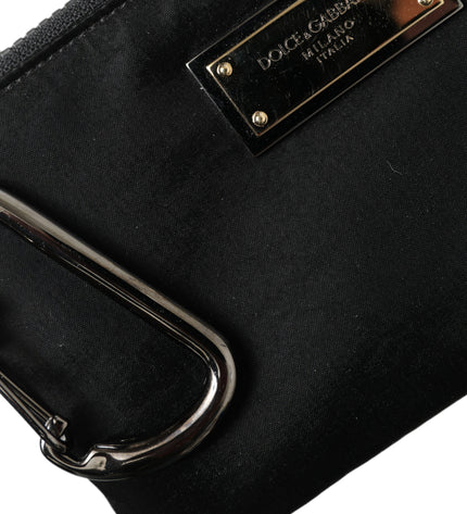 Dolce & Gabbana Chic Nylon-Leather Designer Pouch