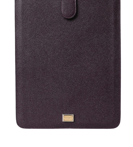 Dolce & Gabbana Elegant Leather Tablet Pouch in Rich Brown