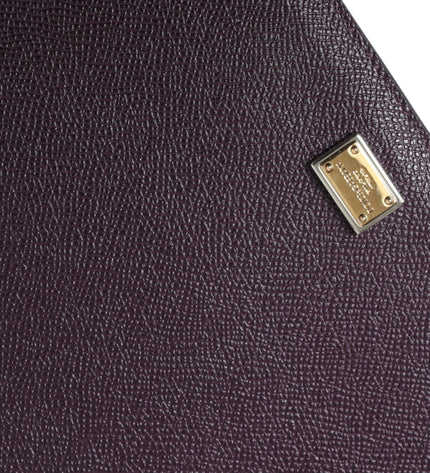 Dolce & Gabbana Elegant Leather Tablet Pouch in Rich Brown