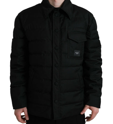 Dolce & Gabbana Elegant Black Padded Parka Jacket