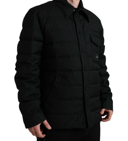 Dolce & Gabbana Elegant Black Padded Parka Jacket