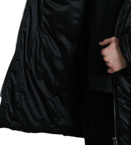 Dolce & Gabbana Elegant Black Hooded Parka Jacket