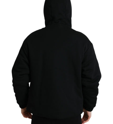 Dolce & Gabbana Elegant Black Bomber Jacket with Hood