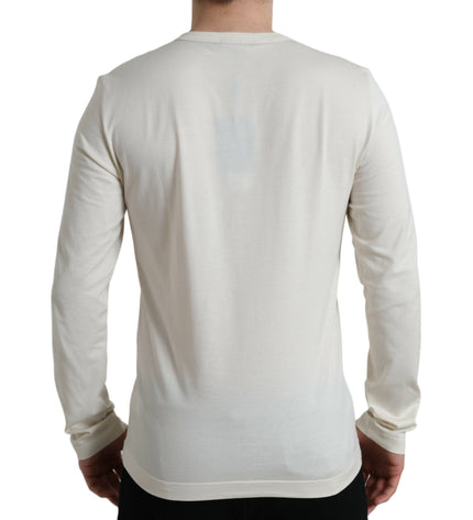 Dolce & Gabbana Elegant Off White Cotton Sweater