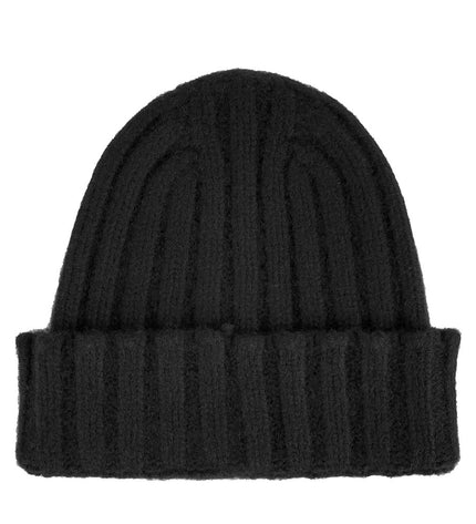 Made in Italy Pure Cashmere Ribbed Winter Hat