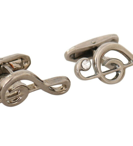 Dolce & Gabbana Elegant Silver Tremble Clef Cufflinks