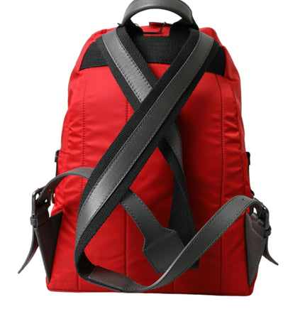 Dolce & Gabbana Elegant Red Nylon-Leather Backpack