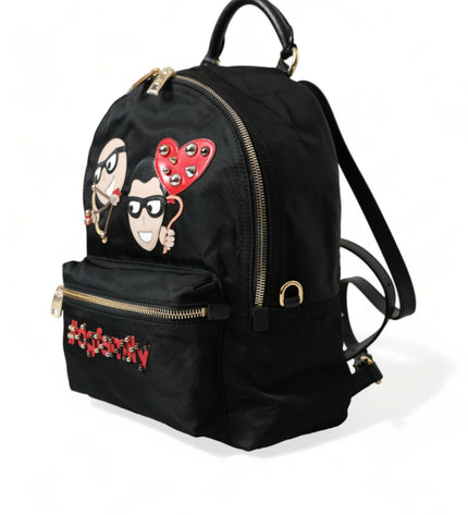 Dolce & Gabbana Elegant Embellished Black Backpack