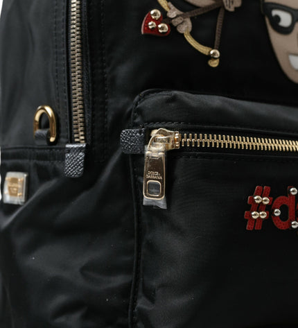 Dolce & Gabbana Elegant Embellished Black Backpack