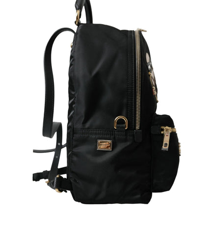 Dolce & Gabbana Elegant Embellished Black Backpack