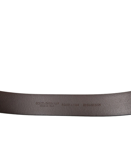 Dolce & Gabbana Elegant Brown Calf Leather Belt - Timeless Accessory