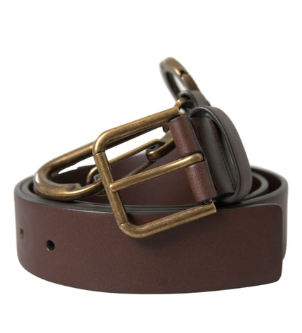 Dolce & Gabbana Elegant Calf Leather Belt with Metal Buckle Closure