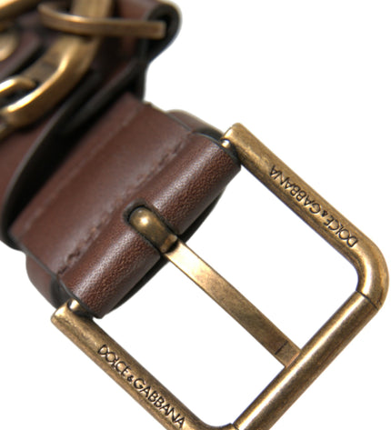 Dolce & Gabbana Elegant Calf Leather Belt with Metal Buckle Closure