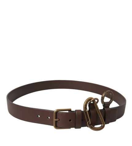 Dolce & Gabbana Elegant Calf Leather Belt with Metal Buckle Closure