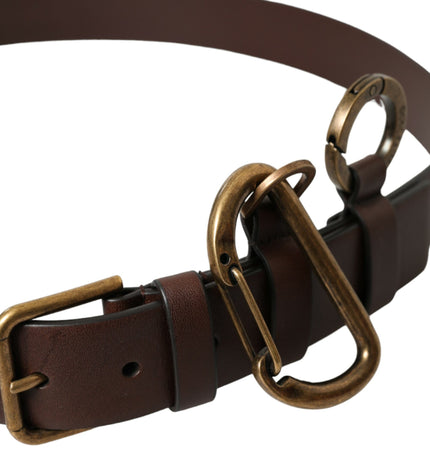 Dolce & Gabbana Elegant Calf Leather Belt with Metal Buckle Closure