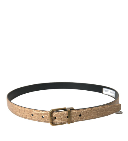 Dolce & Gabbana Elegant Beige Leather Belt