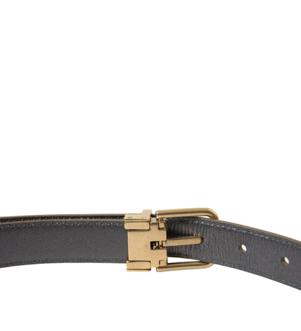 Dolce & Gabbana Metallic Gold Leather Belt - Timeless Elegance