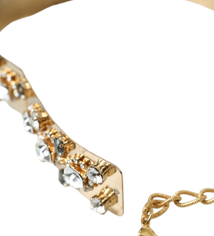 Dolce & Gabbana Gold-Tone Crystal Embellished Waist Belt