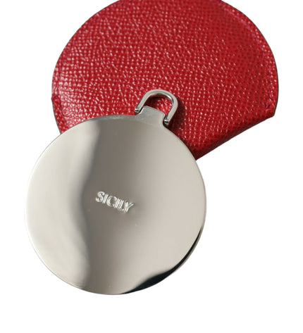 Dolce & Gabbana Elegant Red Leather Mirror Holder