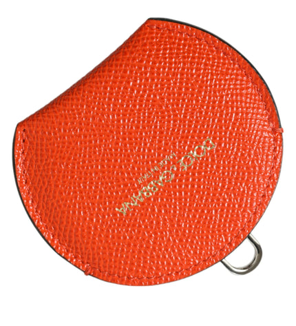 Dolce & Gabbana Elegant Orange Leather Mirror Holder