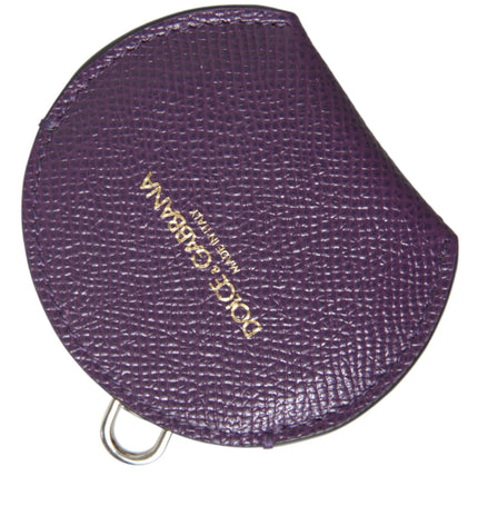 Dolce & Gabbana Elegant Purple Leather Mirror Holder