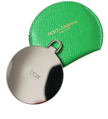 Dolce & Gabbana Emerald Leather Hand Mirror Holder