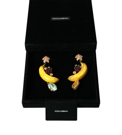 Dolce & Gabbana Chic Clip-on Banana Dangle Earrings