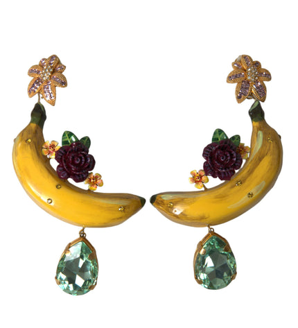 Dolce & Gabbana Chic Clip-on Banana Dangle Earrings