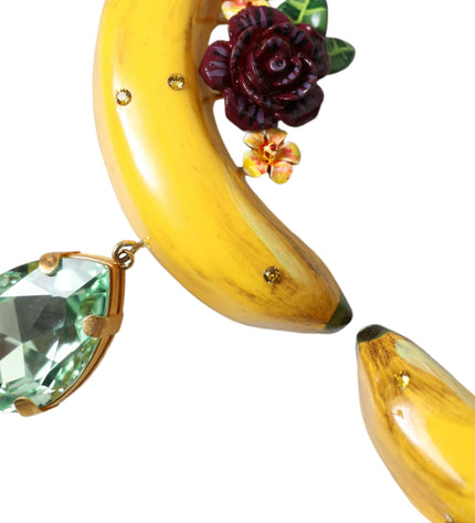 Dolce & Gabbana Chic Clip-on Banana Dangle Earrings