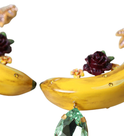 Dolce & Gabbana Chic Clip-on Banana Dangle Earrings