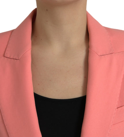 Dolce & Gabbana Chic Pink Peak Lapel Blazer