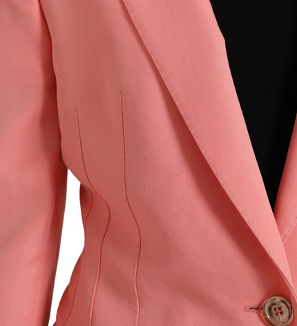 Dolce & Gabbana Chic Pink Peak Lapel Blazer