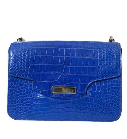 Balenciaga Chic Alligator Skin Chain Shoulder Bag