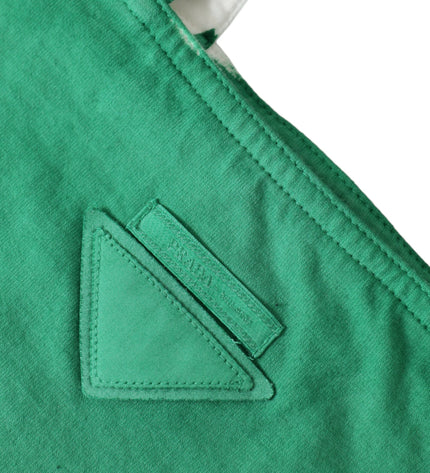 Prada Elegant Green Fabric Tote Bag