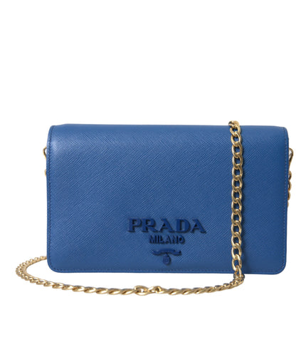 Prada Elegant Monogram Leather Sling Purse