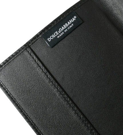 Dolce & Gabbana Black Exotic Skin Leather Long Bifold Passport Holder