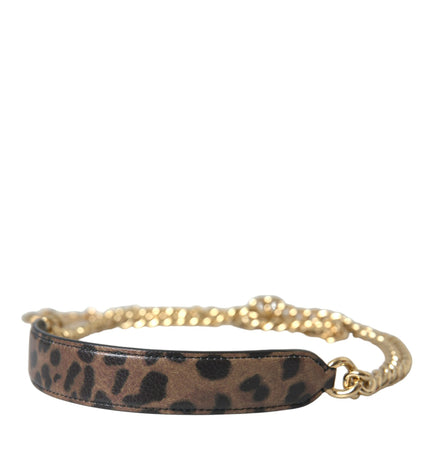 Dolce & Gabbana Brown Leopard Handbag Accessory Shoulder Strap