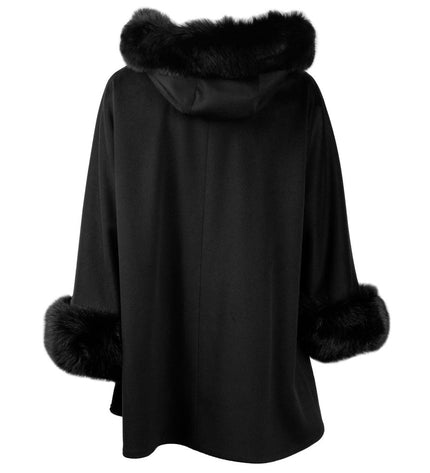 Made in Italy Black Wool Women Coat