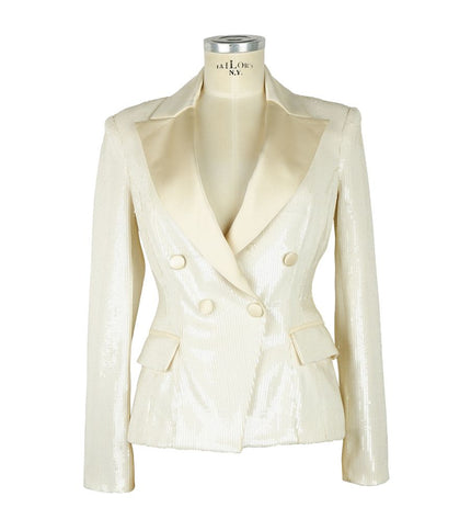 Elisabetta Franchi Elegant Sequined Double-Breasted Jacket