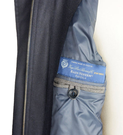 Made in Italy Elegant Blue Wool-Cashmere Padded Jacket