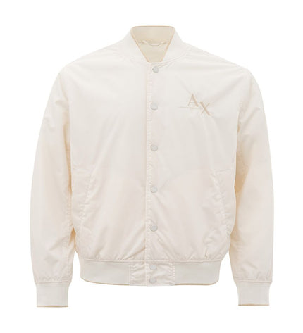 Armani Exchange Elegant White Designer Jacket for Men