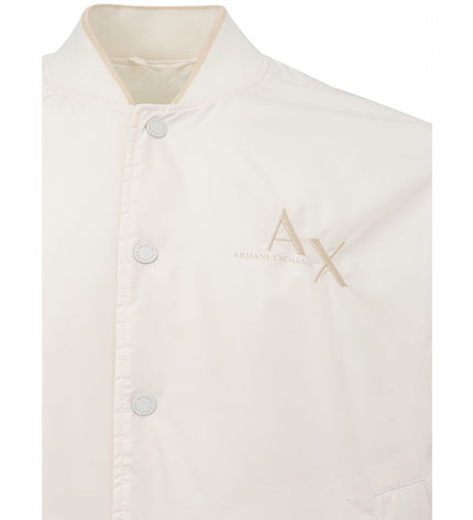 Armani Exchange Elegant White Designer Jacket for Men