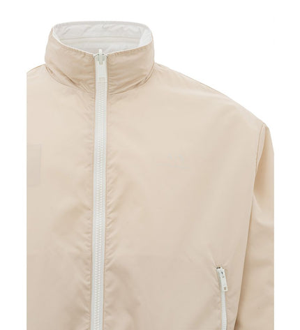 Armani Exchange Beige Polyamide Jacket for the Modern Man