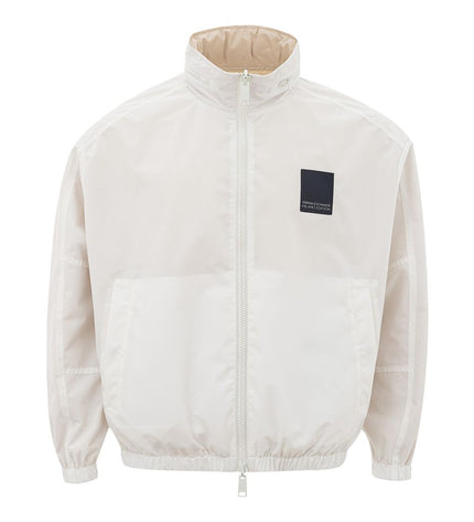 Armani Exchange Beige Polyamide Jacket for the Modern Man