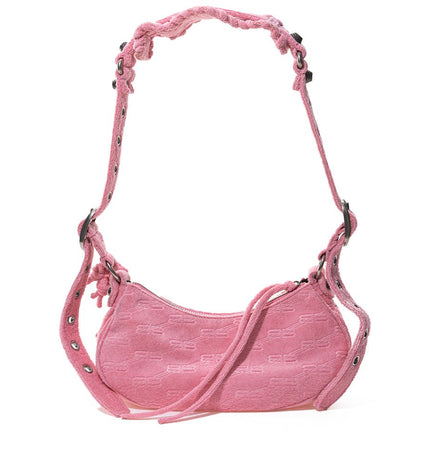 Balenciaga Elegant Cotton Candy Pink Shoulder Bag for Sophisticated Style